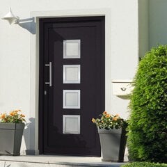 vidaXL Priekinės durys antracito spalvos 108x208cm 279192 цена и информация | Двери со стеклом LIRA, дуб сицилия, ЭКО шпон | pigu.lt