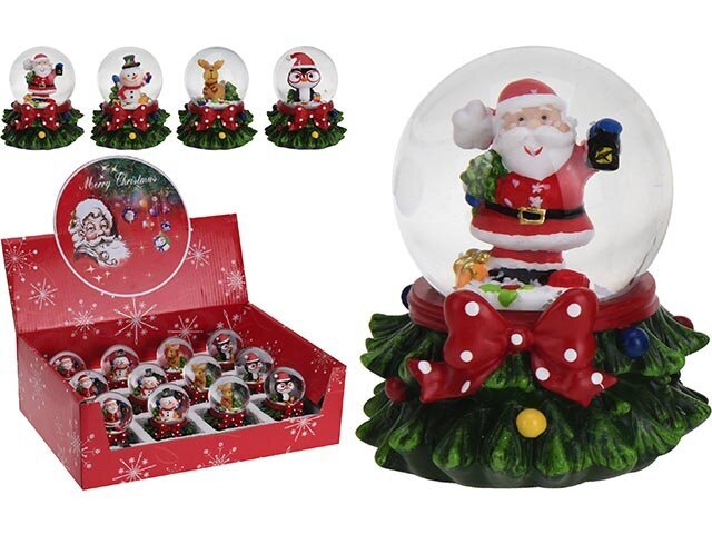 Kalėdinė dekoracija Stiklinis sniego burbulas kaina ir informacija | Kalėdinės dekoracijos | pigu.lt