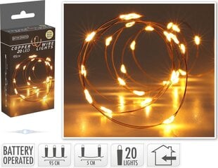 Kalėdinė girlianda 20 LED 95cm kaina ir informacija | Girliandos | pigu.lt