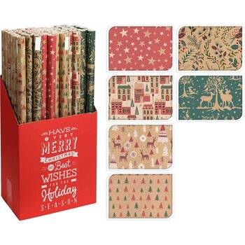 Бумага разных цветов, для упаковки рождественских подарков 70х200 см. цена и информация | Товары для упаковки подарков | pigu.lt