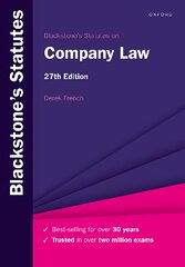 Blackstone's Statutes on Company Law 27th Revised edition kaina ir informacija | Ekonomikos knygos | pigu.lt