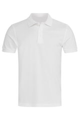 Polo marškinėliai vyrams, balti цена и информация | Мужские футболки | pigu.lt