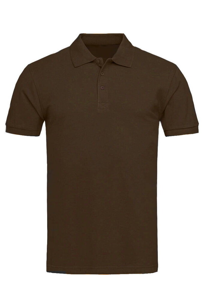 Polo marškinėliai vyrams, rudi kaina ir informacija | Vyriški marškinėliai | pigu.lt