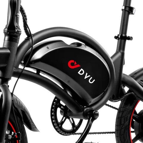 Elektrinis dviratis Dyu 12", juodas kaina ir informacija | Elektriniai dviračiai | pigu.lt