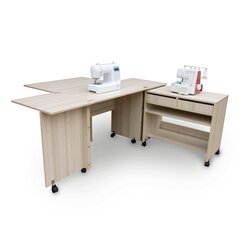 Стол трансформируемый для шитья Create M+ R38002LN, коричневый цвет цена и информация | Siuvimo reikmenys | pigu.lt