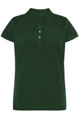 Polo marškinėliai moterims, žali цена и информация | Женские футболки | pigu.lt