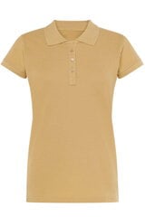 Polo marškinėliai moterims, smėlio spalvos kaina ir informacija | Marškinėliai moterims | pigu.lt