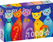 Dėlionė Enjoy Puzzle Besišypsančios katės 1000 vnt. kaina ir informacija | Dėlionės (puzzle) | pigu.lt