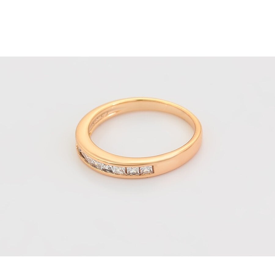 Paauksuotas žiedas su cirkoniu I-Style цена и информация | Žiedai | pigu.lt