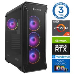 INTOP AQUA Ryzen 5 7600X 16GB DDR5 1TB SSD M.2 NVME RTX4070 12GB WIN11Pro цена и информация | Stacionarūs kompiuteriai | pigu.lt