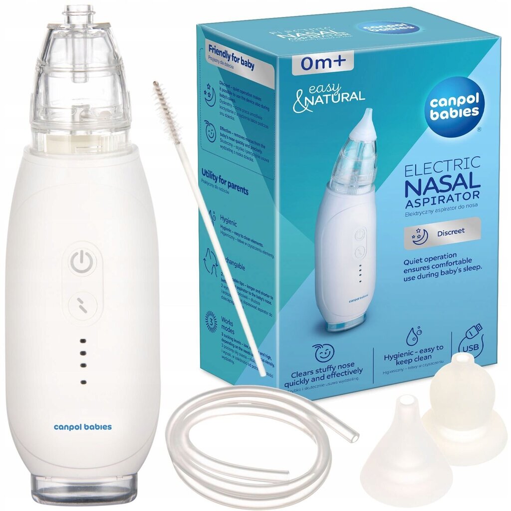 Elektrinis nosies aspiratorius Canpol Babies цена и информация | Sveikatos priežiūros priemonės | pigu.lt