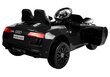 Vienvietis vaikiškas elektromobilis Audi R8 Spyder, juodas kaina ir informacija | Elektromobiliai vaikams | pigu.lt