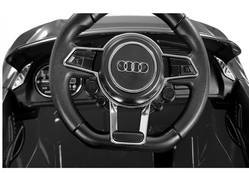Vienvietis vaikiškas elektromobilis Audi R8, baltas kaina ir informacija | Elektromobiliai vaikams | pigu.lt