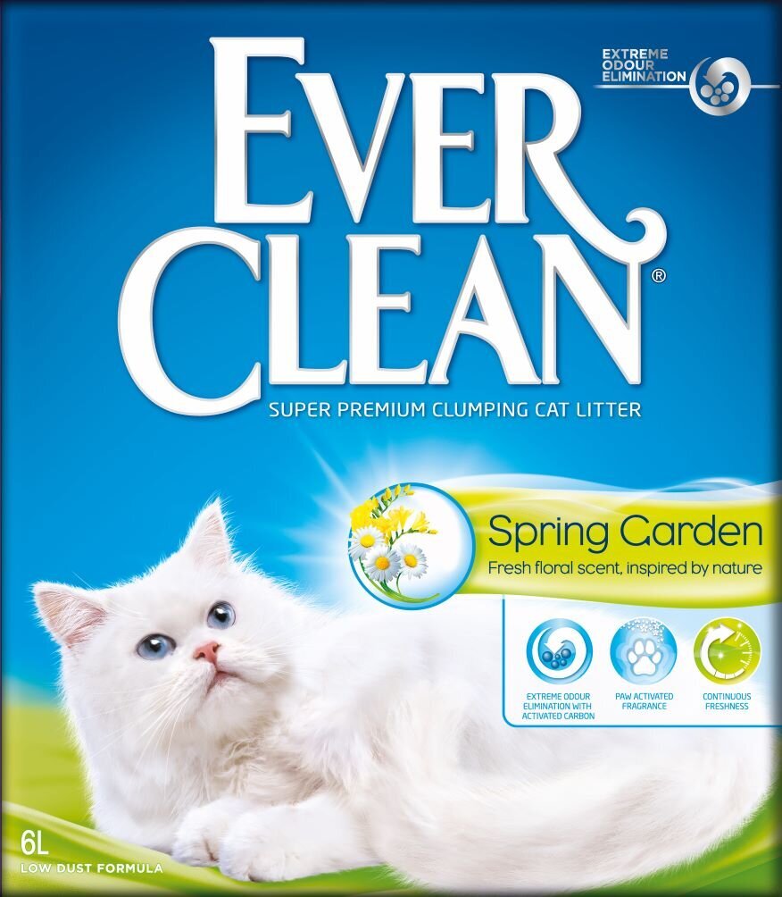 Kačių kraikas EverClean Spring Garden, 6 L kaina ir informacija | Kraikas katėms | pigu.lt