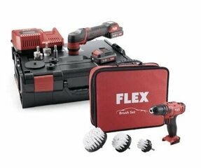 Flex PXE 80 Cordless mini polisher with drill adn 3 brushes 10.8-EC/2.5 Ah KIT цена и информация | Шуруповерты, дрели | pigu.lt