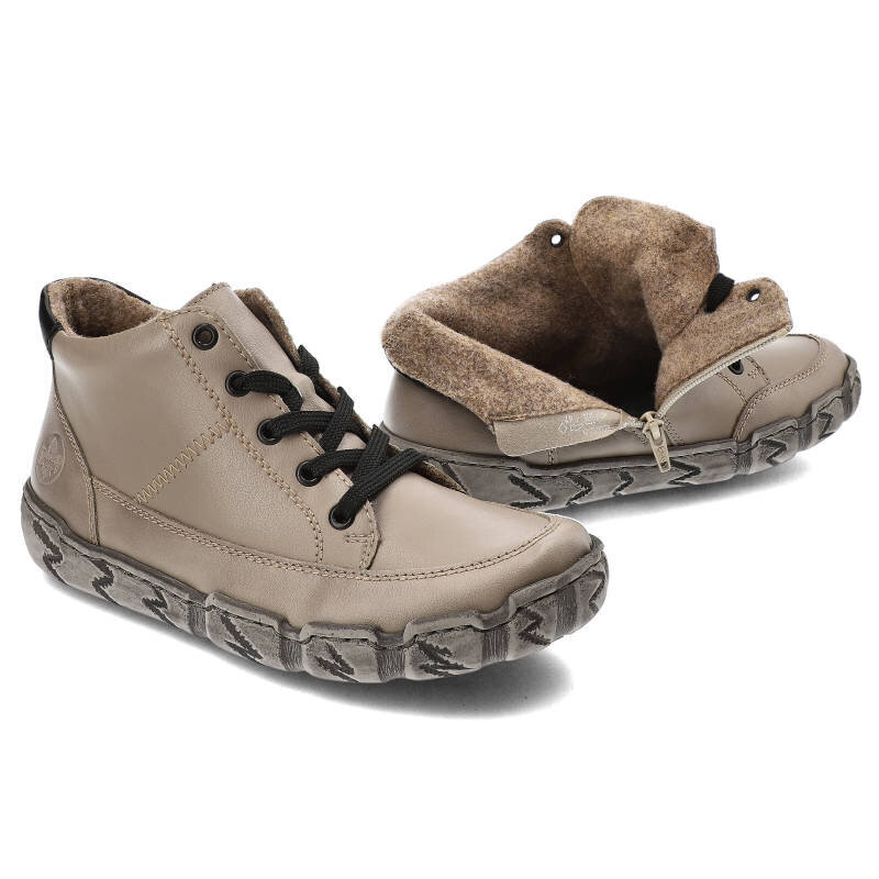 Batai moterims Rieker 0301-64, smėlio spalvos kaina ir informacija | Aulinukai, ilgaauliai batai moterims | pigu.lt