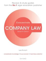 Company Law Concentrate: Law Revision and Study Guide 7th Revised edition цена и информация | Книги по экономике | pigu.lt