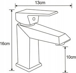 Смеситель для низкой раковины Mexen Zila, хром цена и информация | Смесители | pigu.lt