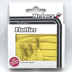 Mr.Lacy Flatties plokšti raišteliai, geltoni, 130 cm kaina ir informacija | Drabužių ir avalynės priežiūros priemonės | pigu.lt