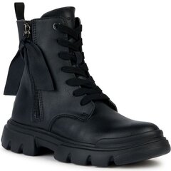 Geox auliniai batai mergaitėms Junette, juodi цена и информация | Ботинки детские | pigu.lt