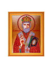 Deimantinė mozaika su rėmeliu TM Varvikas Icon of Saint Nicholas LGP024e 40x50 cm kaina ir informacija | Deimantinės mozaikos | pigu.lt