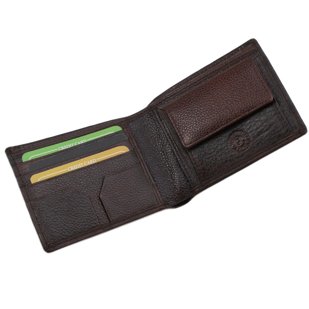 Piniginė vyrams Genuine Leather 448BR kaina ir informacija | Vyriškos piniginės, kortelių dėklai | pigu.lt