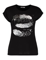 Marškinėliai moterims Hailys 4067218740940, juodi kaina ir informacija | Marškinėliai moterims | pigu.lt