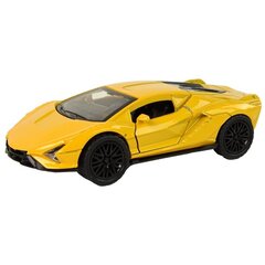 Automobilis su frikcine pavara Lean Toys 1:36, geltonas kaina ir informacija | Žaislai berniukams | pigu.lt