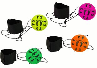 Мяч из искусственной кожи на резинке, 6 см, 4 цвета, ножки цена и информация | Игрушки для мальчиков | pigu.lt