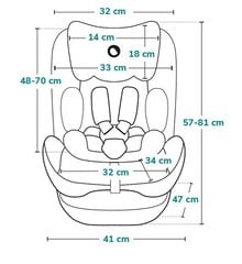 Automobilinė kėdutė Lionelo Hugo i-Size, 15-36 kg, Black Carbon kaina ir informacija | Autokėdutės | pigu.lt