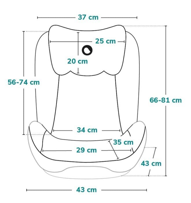 Automobilinė kėdutė Lionelo Hugo i-Size, 15-36 kg, Black Grey kaina ir informacija | Autokėdutės | pigu.lt