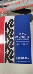 Šiaurietiško ėjimo lazdos K2 Composite, pilkos цена и информация | Палки для ходьбы | pigu.lt