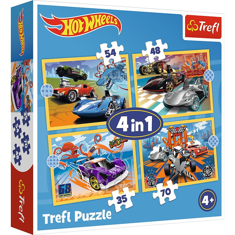 Dėlionė Trefl Hot Wheels, 204 d. kaina ir informacija | Dėlionės (puzzle) | pigu.lt