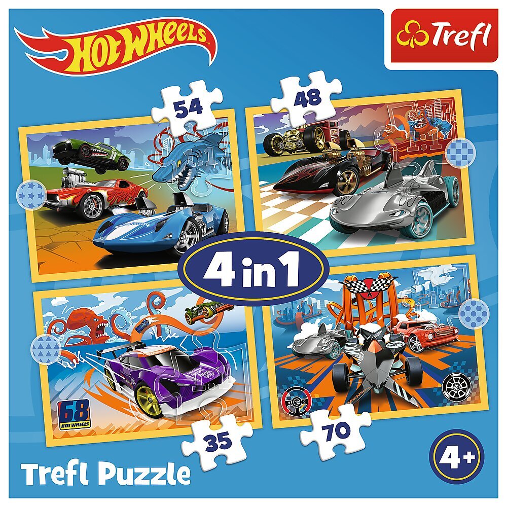 Dėlionė Trefl Hot Wheels, 204 d. kaina ir informacija | Dėlionės (puzzle) | pigu.lt