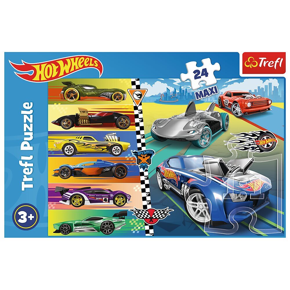 Dėlionė Trefl Hot Wheels, 24 d. kaina ir informacija | Dėlionės (puzzle) | pigu.lt