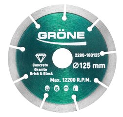 Deimantinis diskas pjovimui Gröne | d-125mm kaina ir informacija | Šlifuokliai | pigu.lt