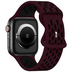 Beline pasek Apple Watch New Sport Silicone 42|44|45|49mm bordowo-czarny  wine red|black box цена и информация | Аксессуары для смарт-часов и браслетов | pigu.lt