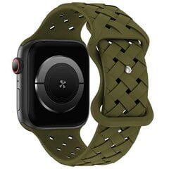 Beline pasek Apple Watch Silicone Woven 42|44|45|49mm oliwkowy |oliver box цена и информация | Аксессуары для смарт-часов и браслетов | pigu.lt