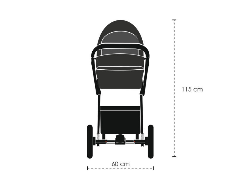 Vaikiškas universalus vežimėlis Lonex Soft 2in1 Dark Grey kaina ir informacija | Vežimėliai | pigu.lt