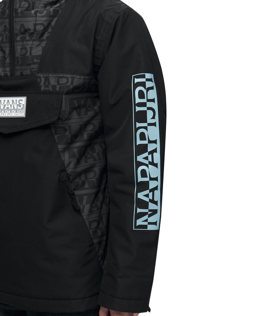 Vans džemperis unisex X Napapijri Anorak VN0A53WXBLK1. juodas kaina ir informacija | Vyriškos striukės | pigu.lt