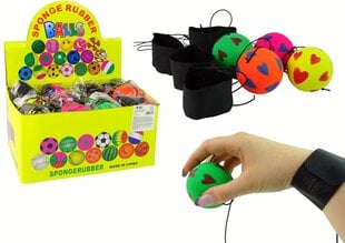 Полиуретановый шар на эластичной резинке 6 см, зеленый цена и информация | Развивающие игрушки | pigu.lt