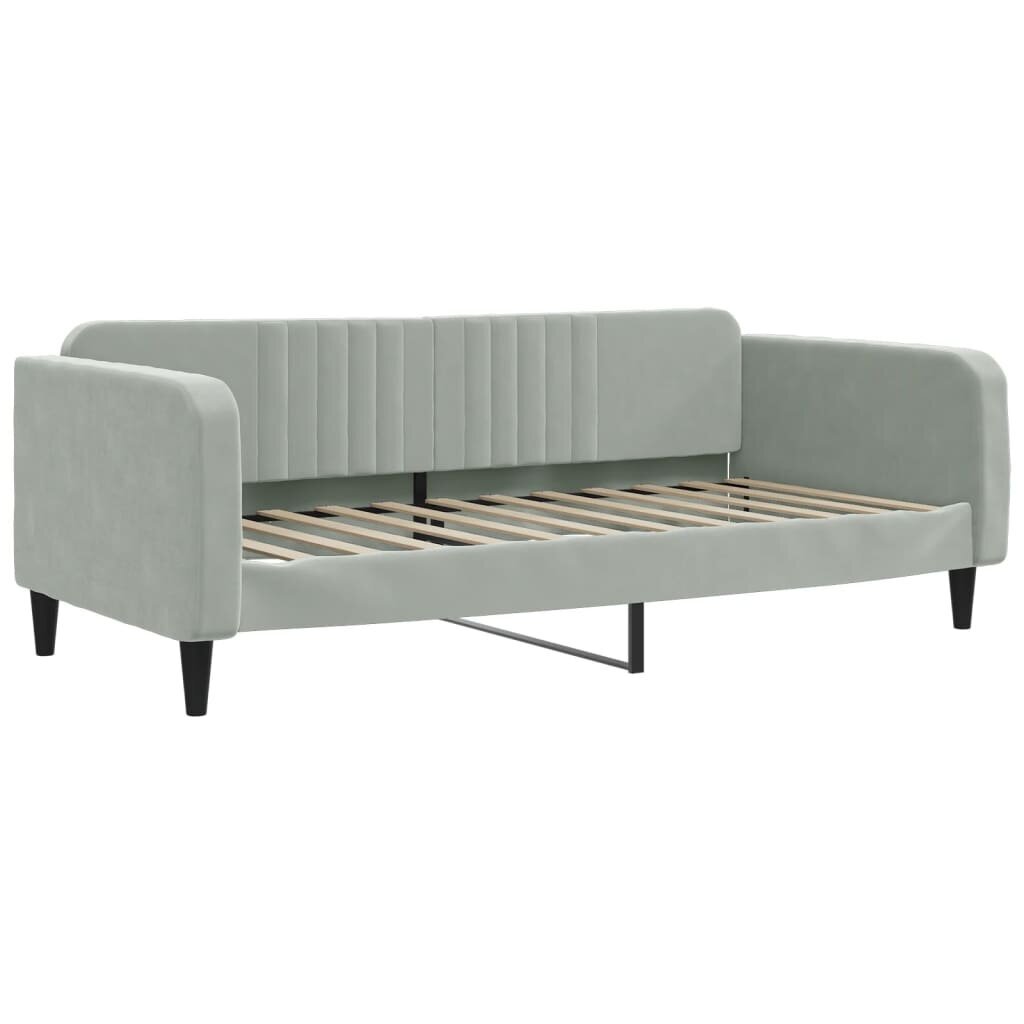 Sofa-lova vidaXL, 90x200 cm, pilka kaina ir informacija | Lovos | pigu.lt