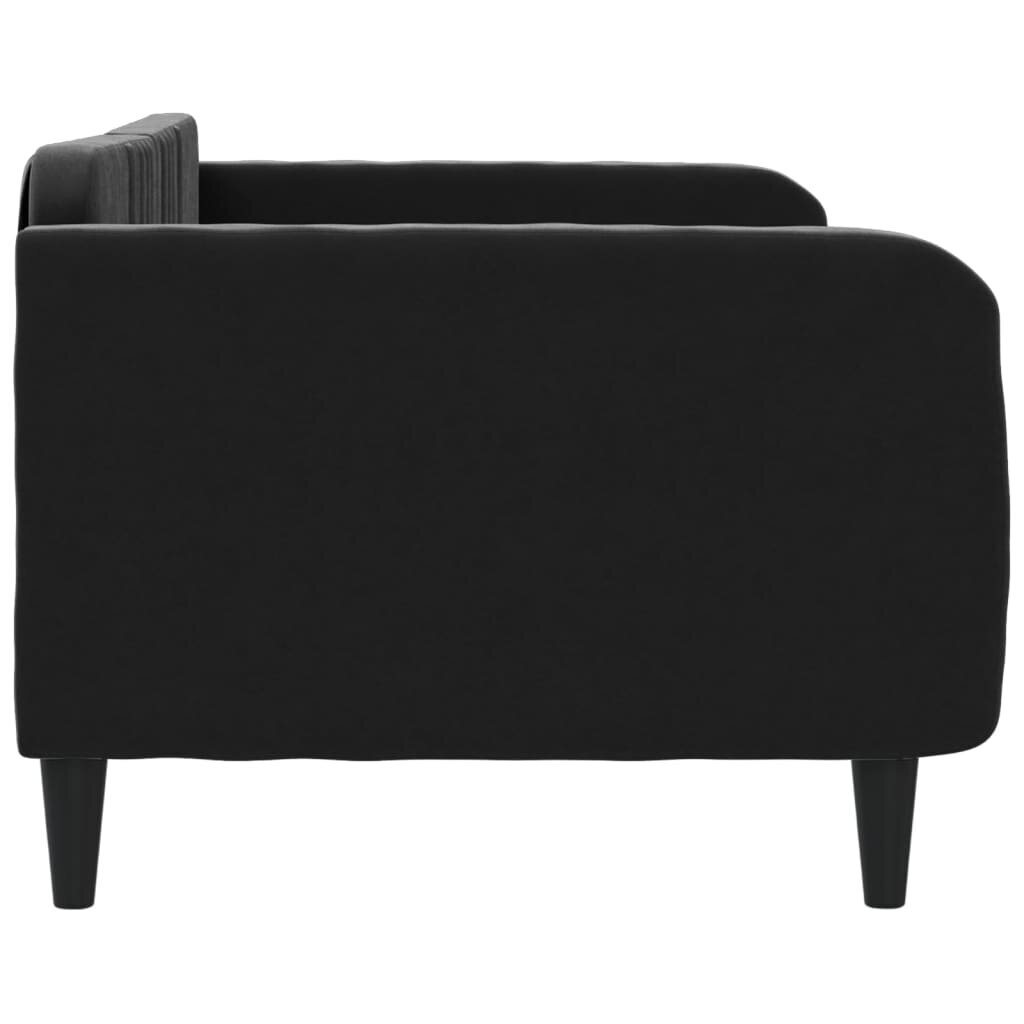 Sofa-lova vidaXL, 90x200 cm, juoda kaina ir informacija | Lovos | pigu.lt