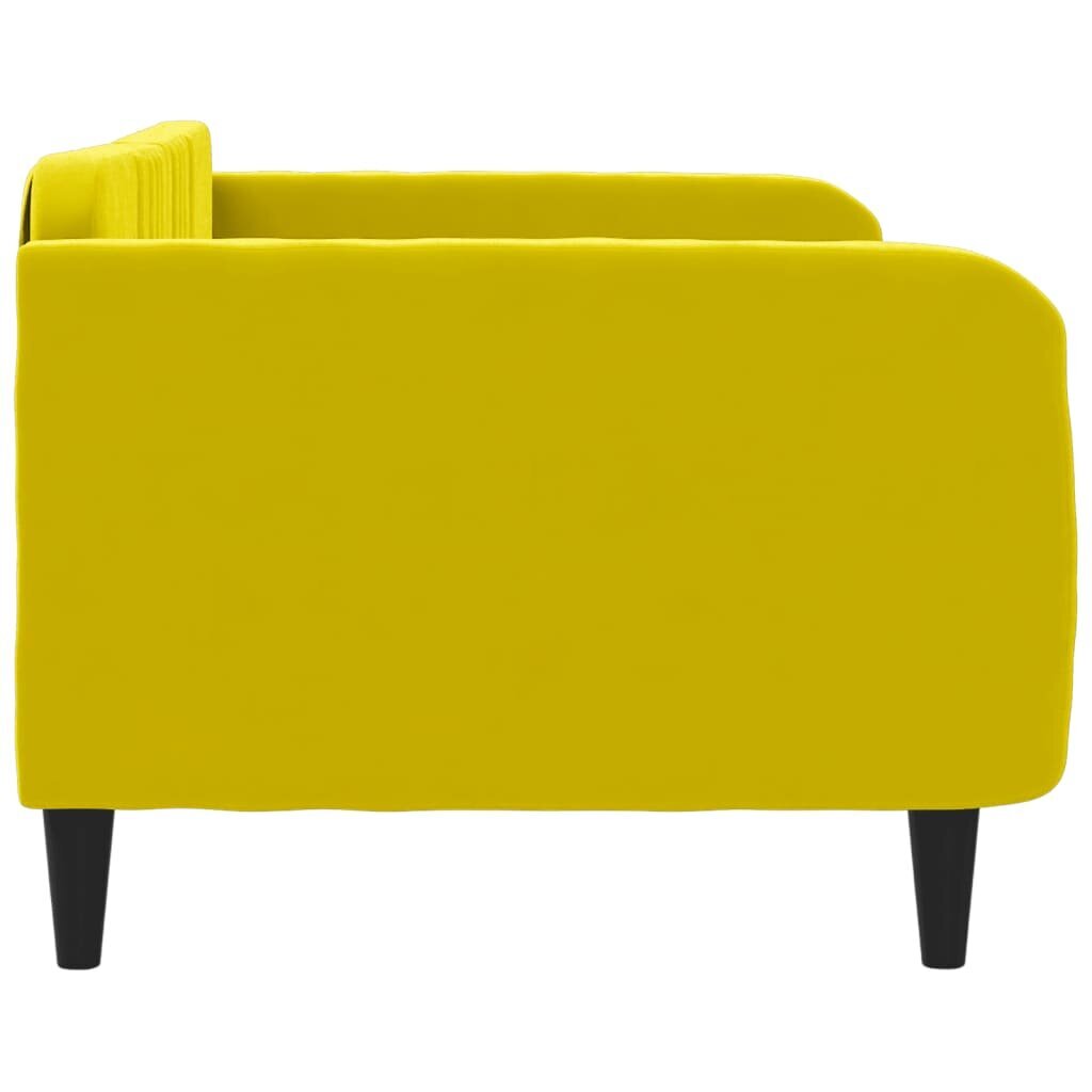 Sofa-lova vidaXL, 90x200 cm, geltona kaina ir informacija | Lovos | pigu.lt