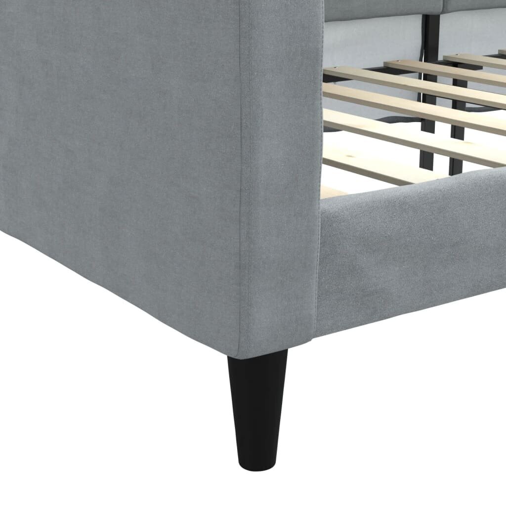 Sofa-lova vidaXL, 90x190 cm, pilka kaina ir informacija | Lovos | pigu.lt