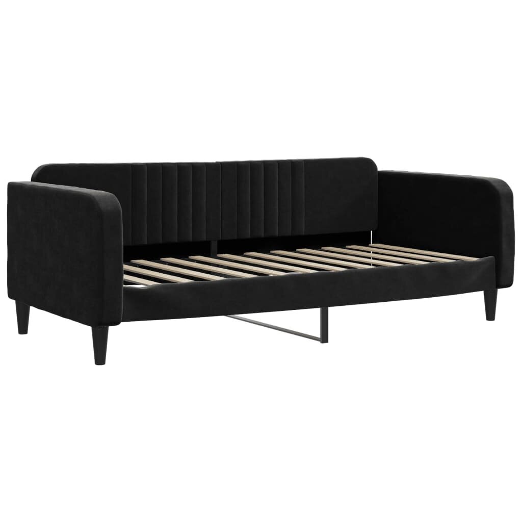Sofa-lova vidaXL, 100x200 cm, juoda цена и информация | Lovos | pigu.lt