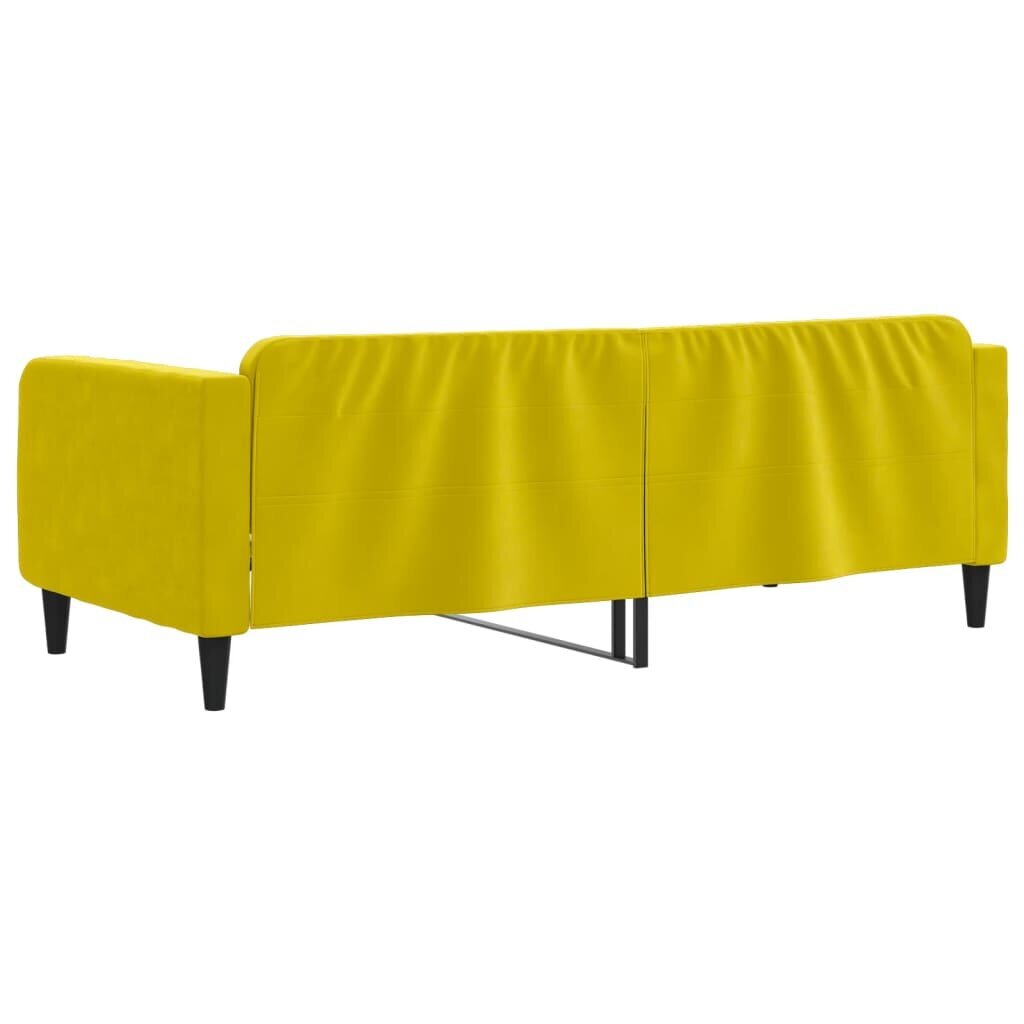 Sofa-lova vidaXL, 100x200 cm, geltona kaina ir informacija | Lovos | pigu.lt