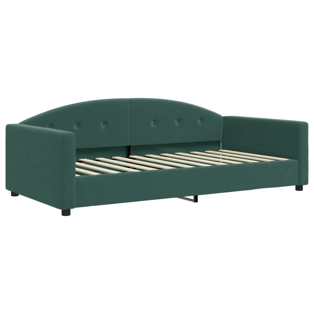 Sofa-lova vidaXL, 100x200 cm, žalia kaina ir informacija | Lovos | pigu.lt