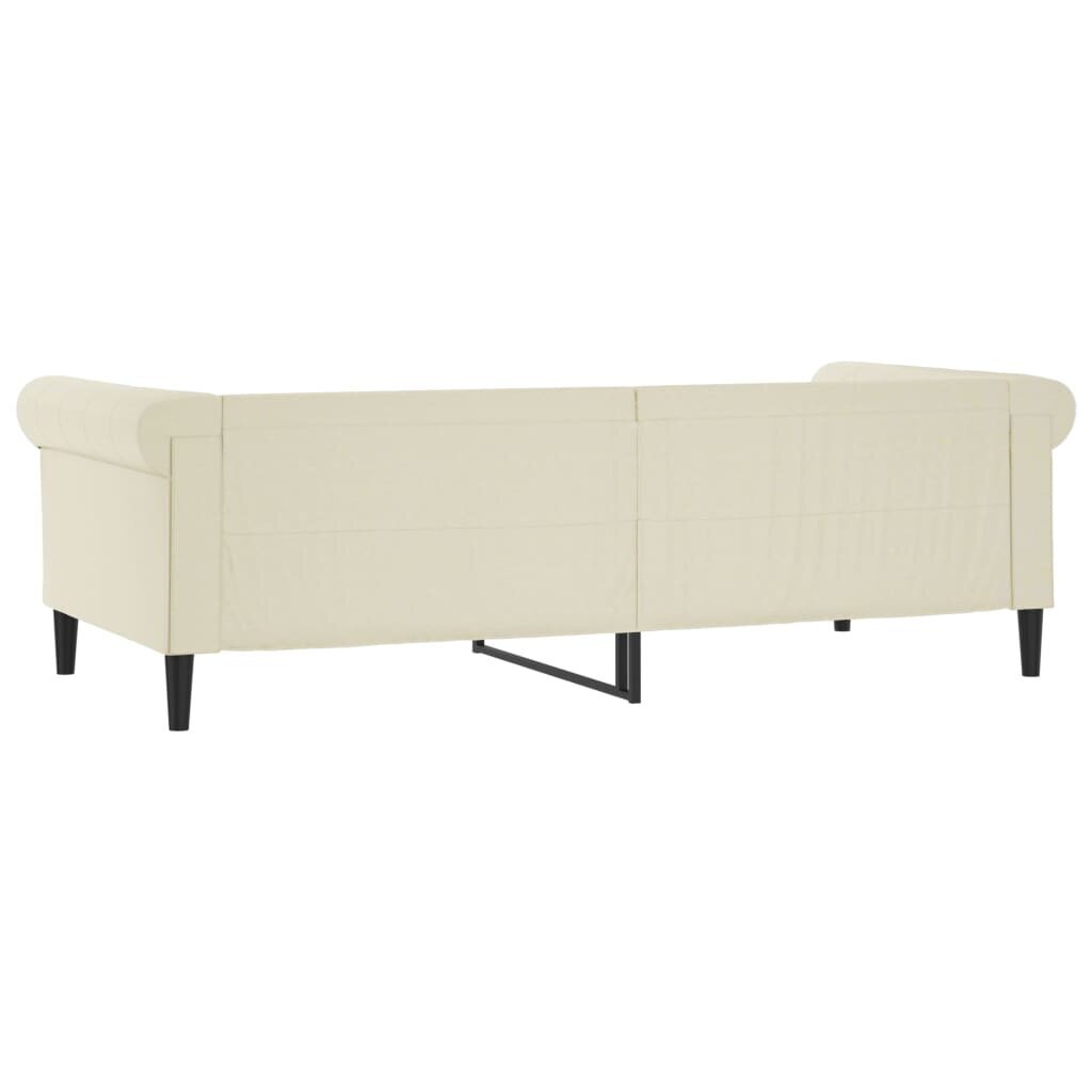 Sofa-lova vidaXL, 90x200 cm, smėlio spalvos kaina ir informacija | Lovos | pigu.lt