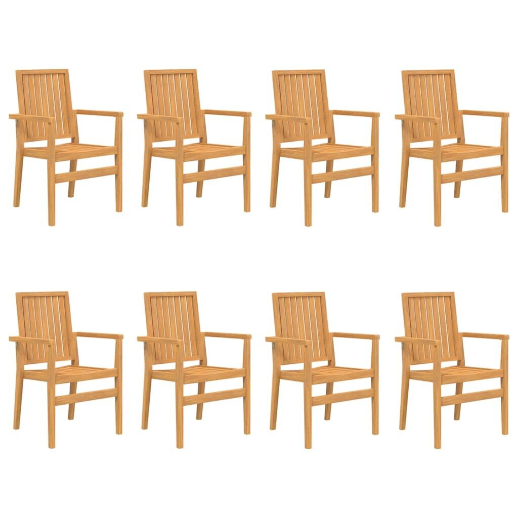 8-ių dalių sodo kėdžių komplektas vidaXL , rudas kaina ir informacija | Lauko kėdės, foteliai, pufai | pigu.lt